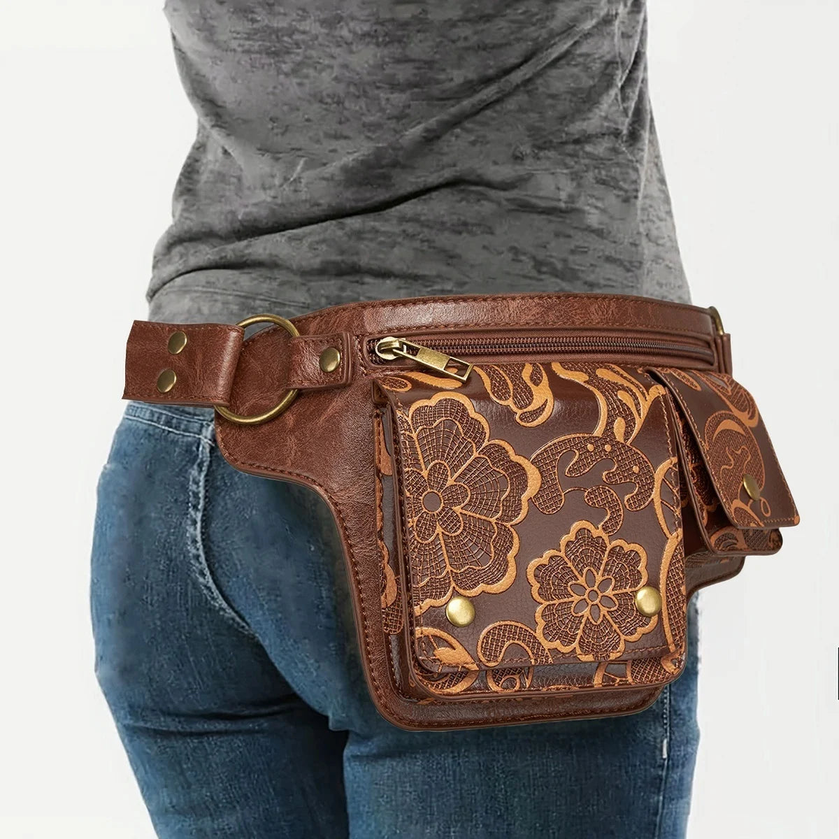 Versatile Outdoor Waist Bag Adjustable Strap Multi Pocket Hip Pack Hiking Camping Travel Daily Use Unisex Casual Storage Pouch