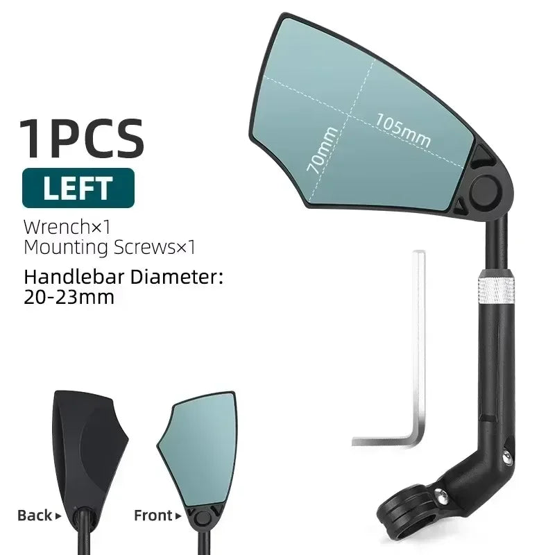 Rear View Mirror Reflector Adjustable Rotatable Handlebar Mirror Clear Rearview Electric Scooter Cycling Bicycle Accessory