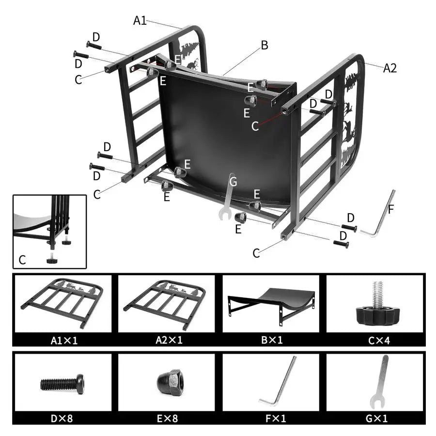 Rack OutdoorHeavy Duty Indoor Wood Storage Black Powder Coated Steel Log Rack Holder for Fireplace,Patio, Pile Storage Stacker O
