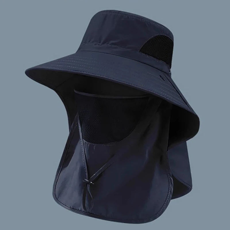 Summer Sun Hats Outdoor Fishing Hats Men's And Women's Camping Visors Bucket Hats Neck Flap Bucket Hats