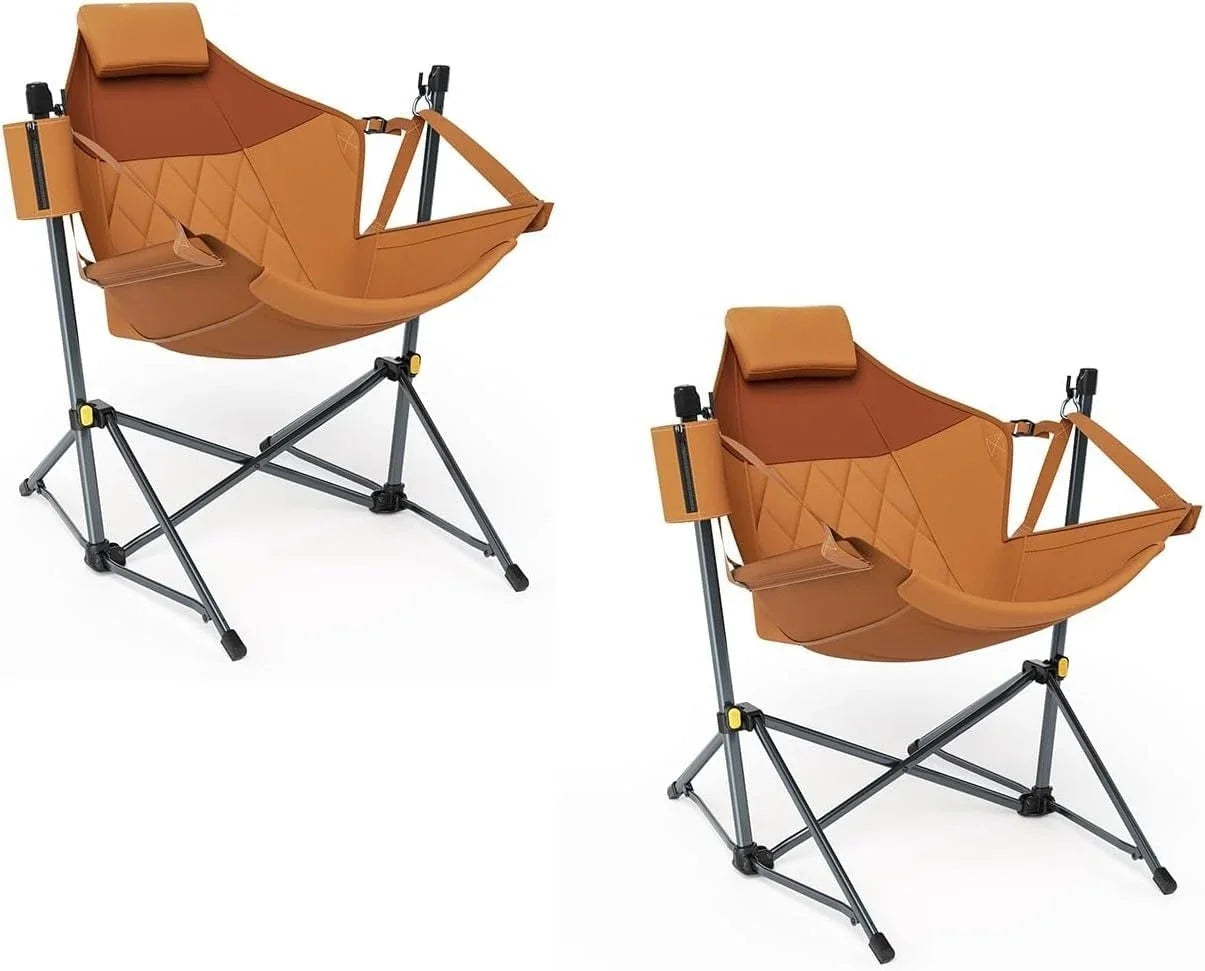 Heavy Duty Folding Hammock Camping Chair with Adjustable Backrest Supports 300lbs, Portable Hammock, Customized